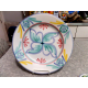 1986 VIETRI ITALY "COLORE" HANDMADE & PAINTED 3PC  DINNER PLATE & SUGAR BOWL SET