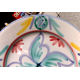 1986 VIETRI ITALY "COLORE" HANDMADE & PAINTED 3PC  DINNER PLATE & SUGAR BOWL SET