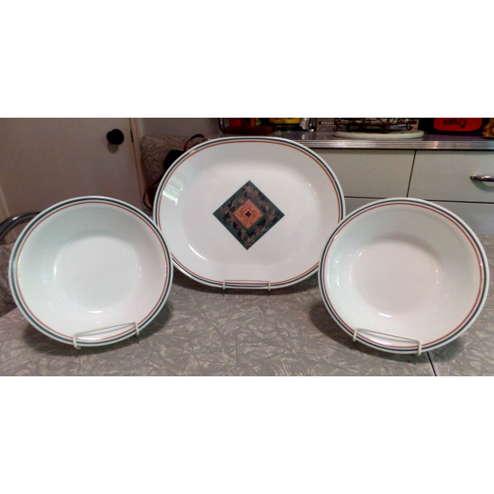 CORELLE 3 PC. DINNERWARE SET in the "MESA VERDE" PATTERN