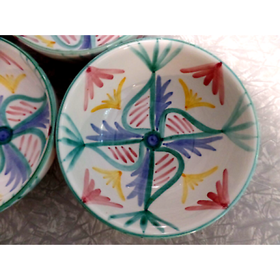 "1986" VIETRI ITALY 12PC. HANDMADE & PAINTED DINNERWARE in the "COLORE" PATTERN