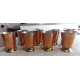 8 PC. COPPER & BRASS MOSCOW MULE MUG SET MADE in ENGLAND