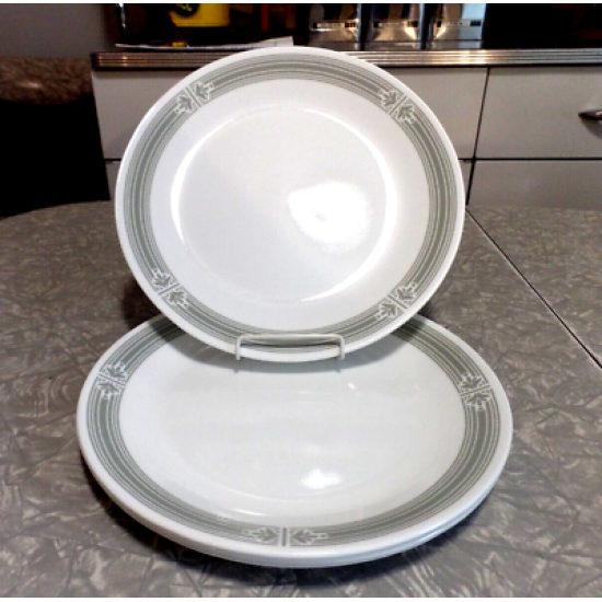 CORELLE "PRAIRIE GRAY" PATTERN 4 PC. 10 1/4" DINNER PLATE SET