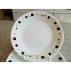 EUC CORELLE 3 PC. BREAD/DESSERT PLATE SET in the "GEOMETRIC" PATTERN