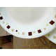 EUC CORELLE 3 PC. BREAD/DESSERT PLATE SET in the "GEOMETRIC" PATTERN