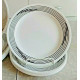 CORELLE 4 PC. SALAD/BREAD & BUTTER PLATE SET in the DISCONTINUED "OPTIC" PATTERN