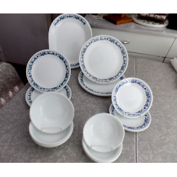 CORELLE by CORNING 20 PC. DINNERWARE SET in the  "OLD TOWN"  PATTERN