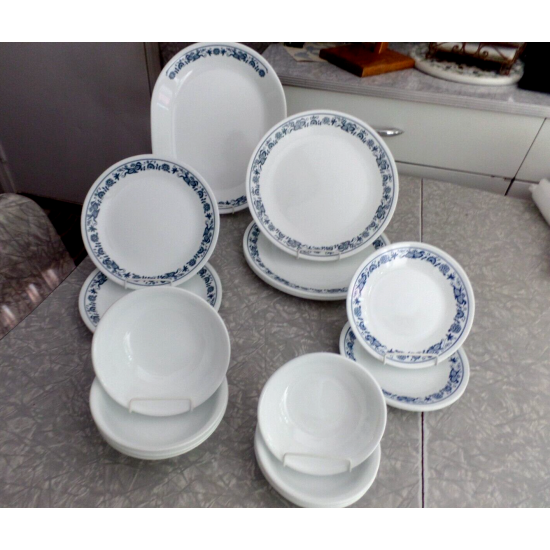 CORELLE by CORNING 20 PC. DINNERWARE SET in the  "OLD TOWN"  PATTERN