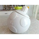 THE CELLAR  "YOU PAINT" LARGE CHRISTMAS ORNAMENT COOKIE JAR in SOLID WHITE