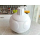 THE CELLAR  "YOU PAINT" LARGE CHRISTMAS ORNAMENT COOKIE JAR in SOLID WHITE