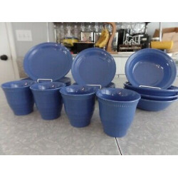 DANSK 16 PC. DINNERWARE SET in the "CRAFT COLORS" BLUEBERRY PATTERN