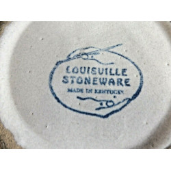 LOUISVILLE STONEWARE KENTUCKY RARE ROUND ASH TRAY in the "FLYING DUCK" PATTERN