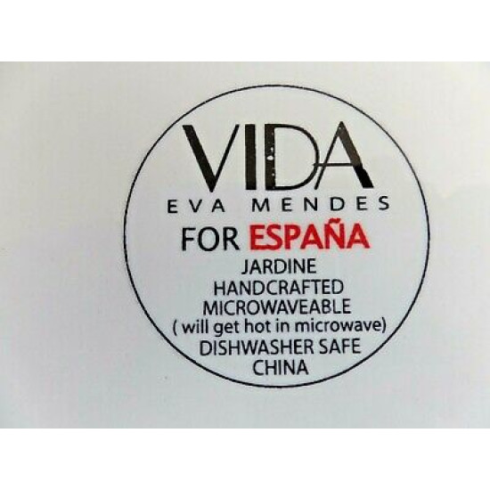 VIDA EVA MENDES for ESPANA 6 PC. SALAD LUNCH PLATES in the "JARDINE" PATTERN