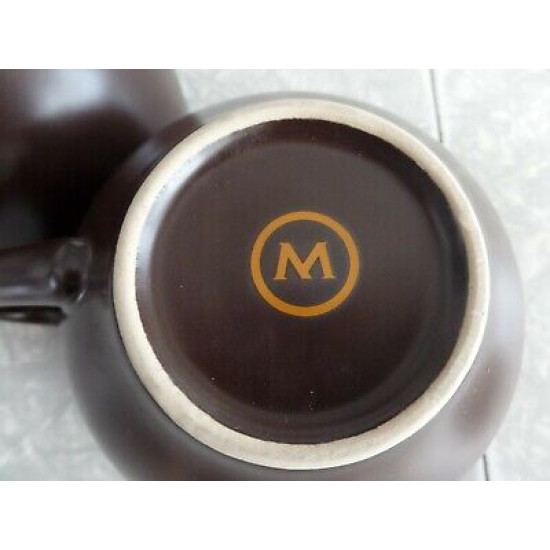 (2) X-LARGE 16 OZ. "CIRCLE M"  LOGO COLORED COFFEE/TEA CUPS