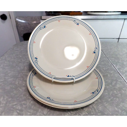 CORELLE  SANDSTONE "COUNTRY VIOLETS"  PATTERN 4 PC. DINNER PLATE SET