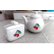 CORELLE COORDINATES 3 PC. 48 OZ TEA POT & NAPKIN HOLDER in "FRUIT BASKET" CHERRY