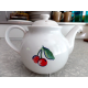 CORELLE COORDINATES 3 PC. 48 OZ TEA POT & NAPKIN HOLDER in "FRUIT BASKET" CHERRY