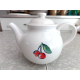 CORELLE COORDINATES 3 PC. 48 OZ TEA POT & NAPKIN HOLDER in "FRUIT BASKET" CHERRY