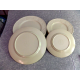 PRECIDIO INC. RIVIERA/VAN BEERS 16 PC. IVORY MELAMINE PLATE SET  LEAF PATTERN