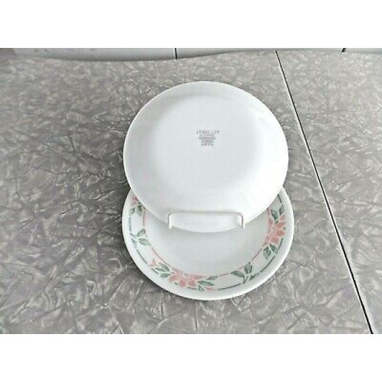 CORELLE 2 PC. BREAD/DESSERT PLATE SET in the "ISLAND BREEZE" FLORAL PATTERN