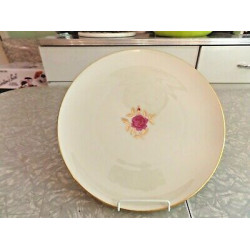 LENOX CHINA 10 3/8" DINNER PLATE in the IVORY 24K GOLD X-304 "ROSELYN" PATTERN