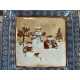 ST. NICHOLAS SQUARE SNOWMAN DESIGN "FOREST FRIENDS" 11 1/4" DINNER/SERVING PLATE