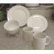 WHITE ELEMENTS by GIBSON 5 PC. PORCELAIN DINNERWARE SET