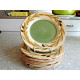 SIGNATURE DEBBY SEGURA DESIGNED 7 PC. SALAD/LUNCH PLATES in the "OLIVE" PATTERN