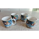  DEBBIE MUMM "SNOW ANGEL VILLAGE" PATTERN 4 PC. MUG SET