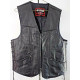 "FIRST" CLASSIC LEATHER GEAR MEN'S LG. MOTORCYCLE VEST ZIPPER FRONT&LACED SIDES