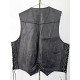 "FIRST" CLASSIC LEATHER GEAR MEN'S LG. MOTORCYCLE VEST ZIPPER FRONT&LACED SIDES