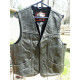 "FIRST" CLASSIC LEATHER GEAR MEN'S LG. MOTORCYCLE VEST ZIPPER FRONT&LACED SIDES