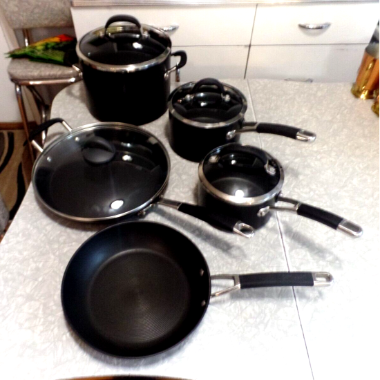 9 PC. CIRCULON PREMIER PROFESSIONAL HARD ANODIZED COOKWARE SET