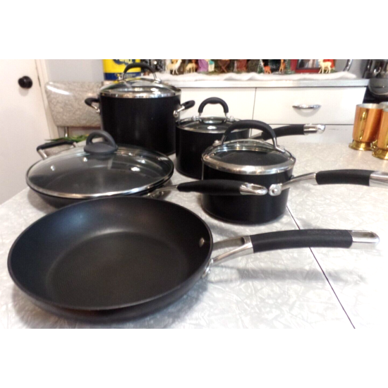 9 PC. CIRCULON PREMIER PROFESSIONAL HARD ANODIZED COOKWARE SET