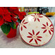 TEMPTATIONS PRESENTABLE OVENWARE OLD WORLD "VIVID" PATTERN 13" ROUND SERVE TRAY 