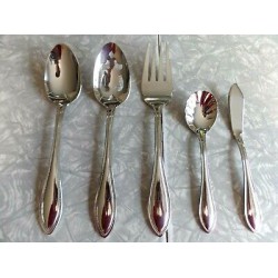 RSVP  TM   5 PC "BEADED"  PATTERN 18/10 STAINLESS STEEL HOSTESS SERVING SET