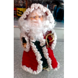 BEAUTIFULLY DONE HAND CROCHETED 14" TALL SANTA CLAUS FIGURE