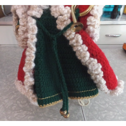 BEAUTIFULLY DONE HAND CROCHETED 14" TALL SANTA CLAUS FIGURE