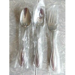 RSVP  TM   3 PC "BEADED"  PATTERN 18/10 STAINLESS STEEL SERVING SET